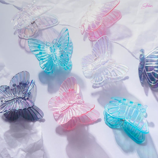 Stroberi Butterfly Metalic Hair Clip