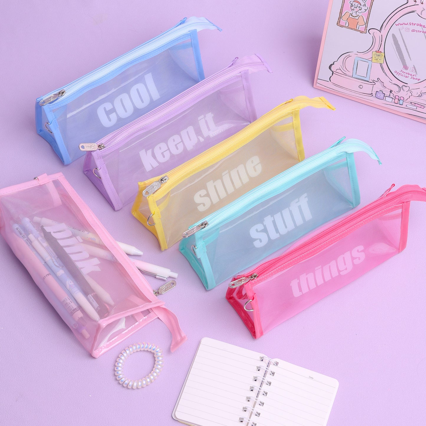 Stroberi Colorful Net Pouch Series