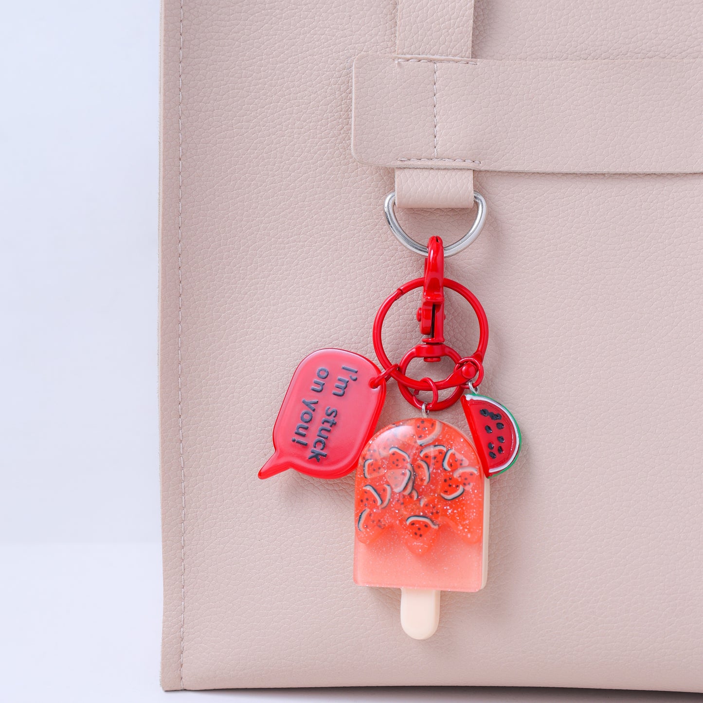 Stroberi Fruit Popsicle Keychain
