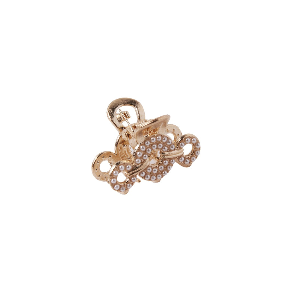 Stroberi Mini Rhinestone Pearl Hair Clip