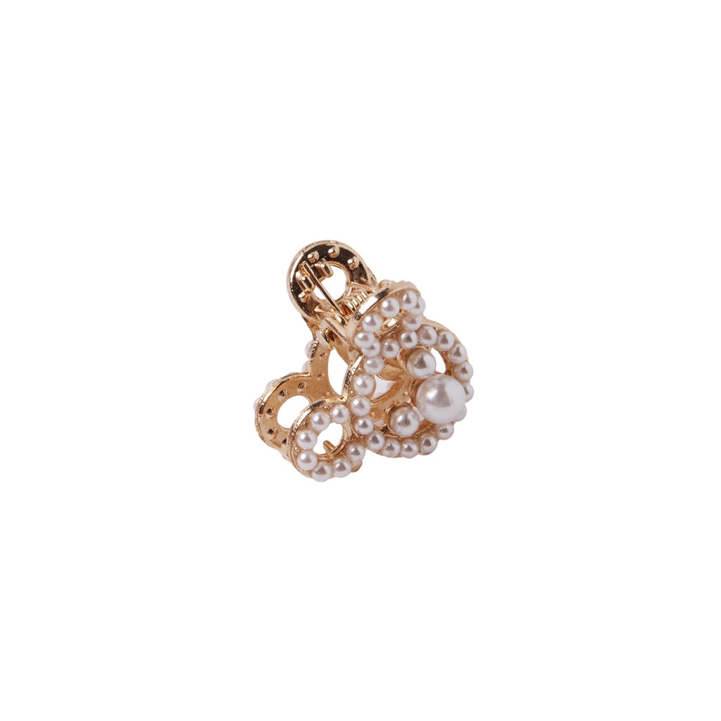 Stroberi Mini Rhinestone Pearl Hair Clip