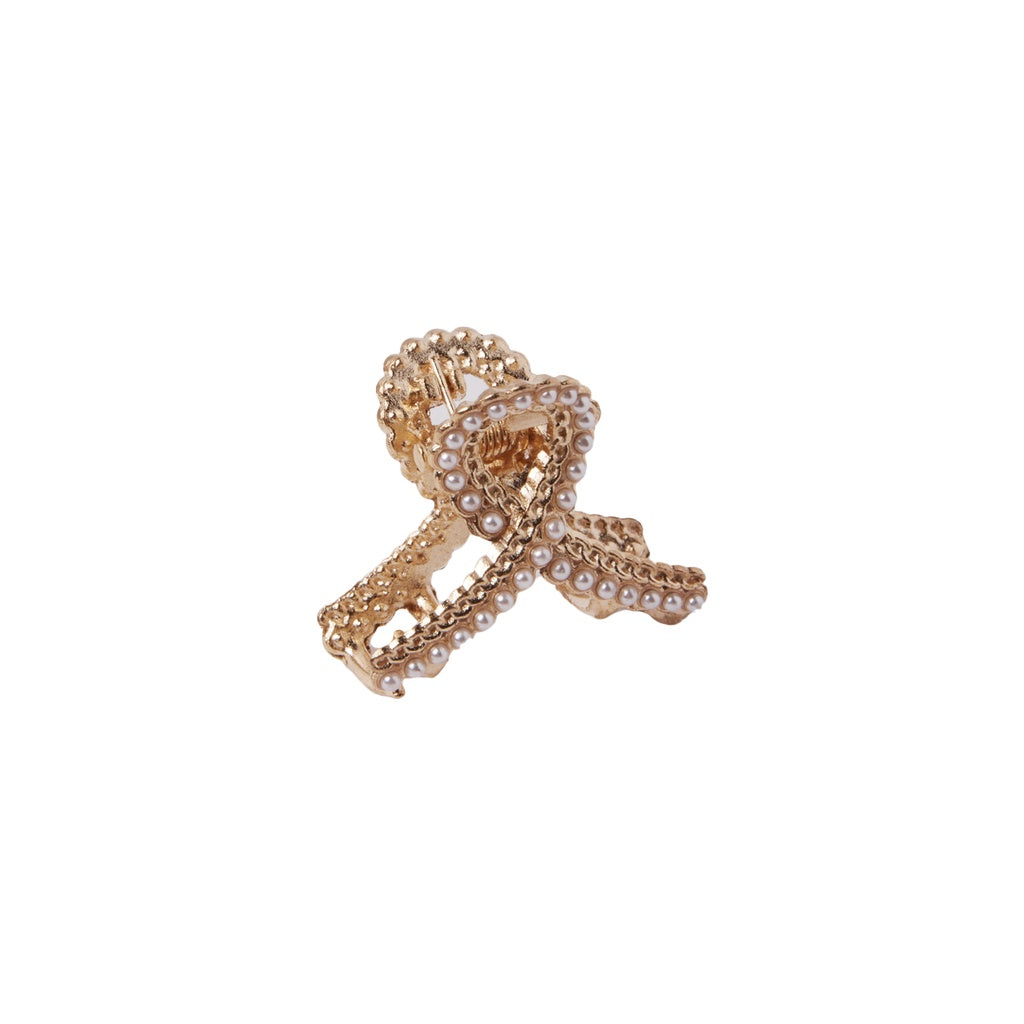 Stroberi Mini Rhinestone Pearl Hair Clip