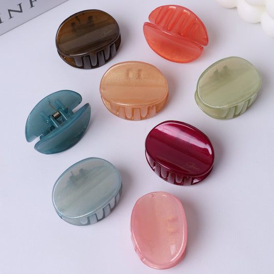 Stroberi Oval Glitter Hair Clip