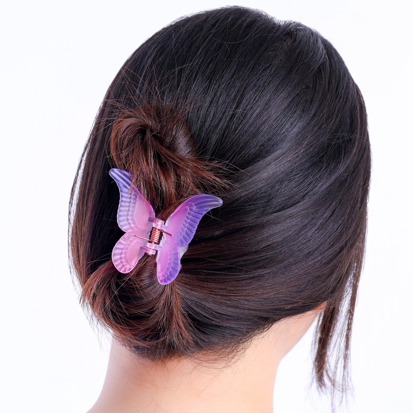 Stroberi Rainbow Color Butterfly & Flower Hair Clip