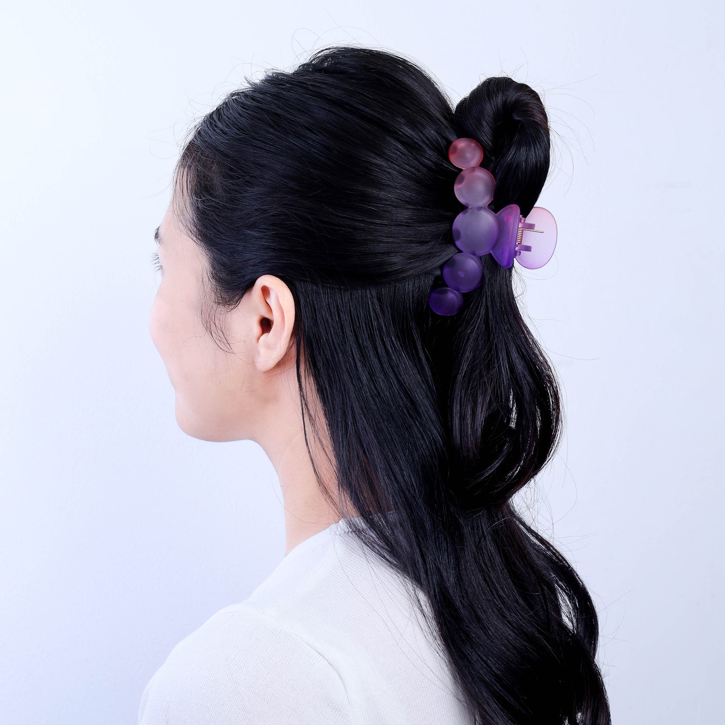 Stroberi Rainbow Transparent Hair Clip