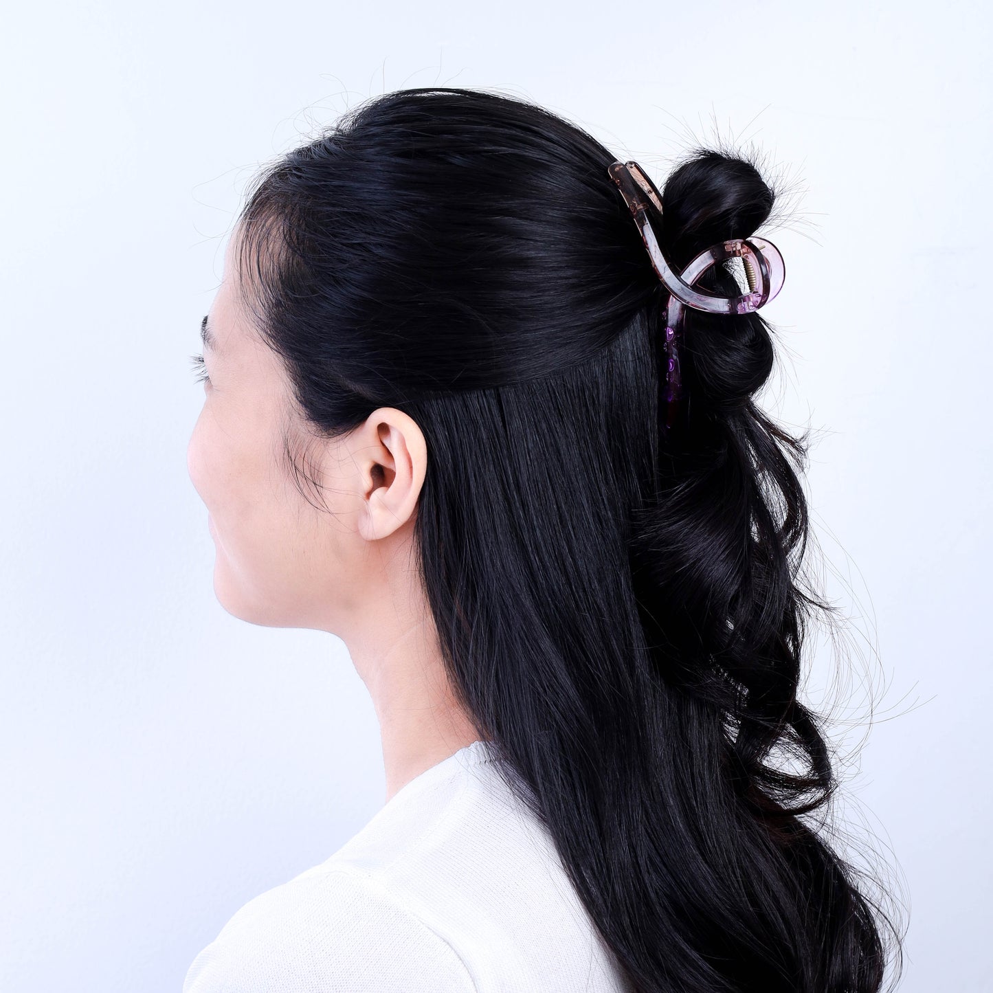 Stroberi Rainbow Transparent Hair Clip