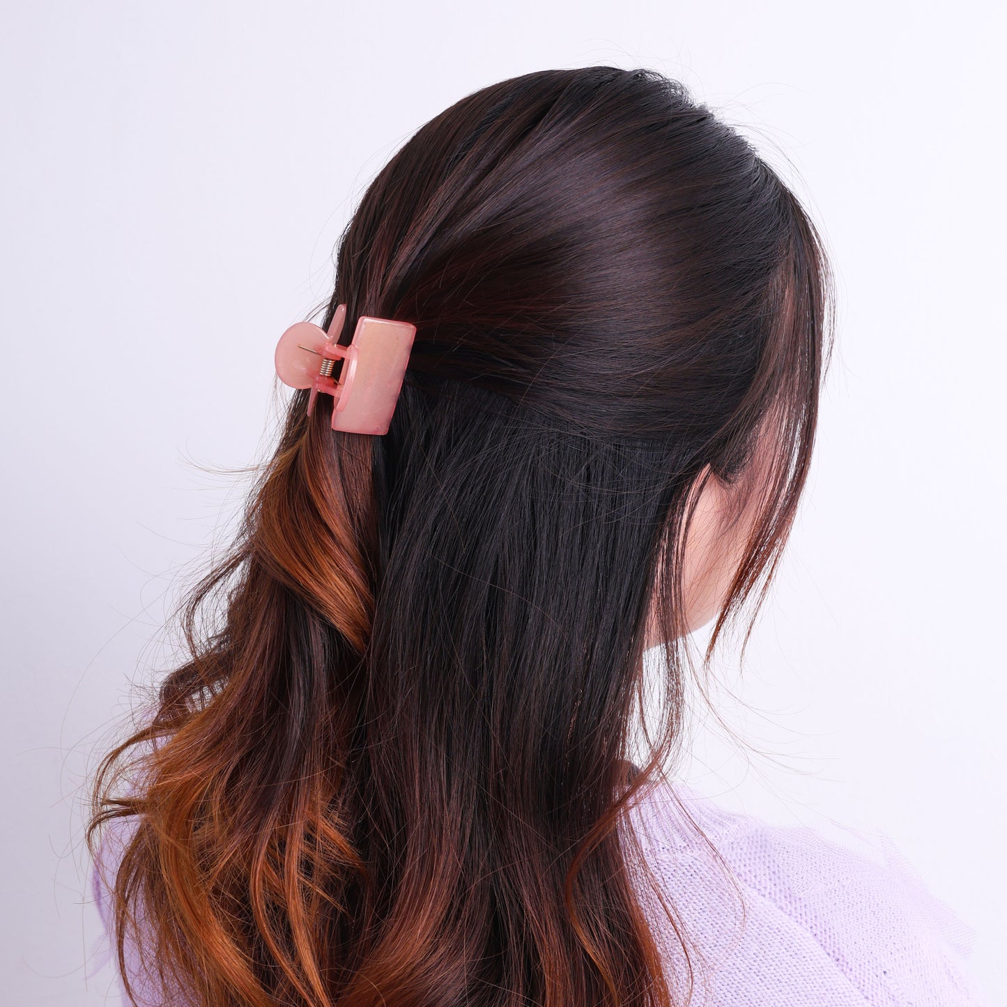 Stroberi Rectangle Glitter Hair Clip