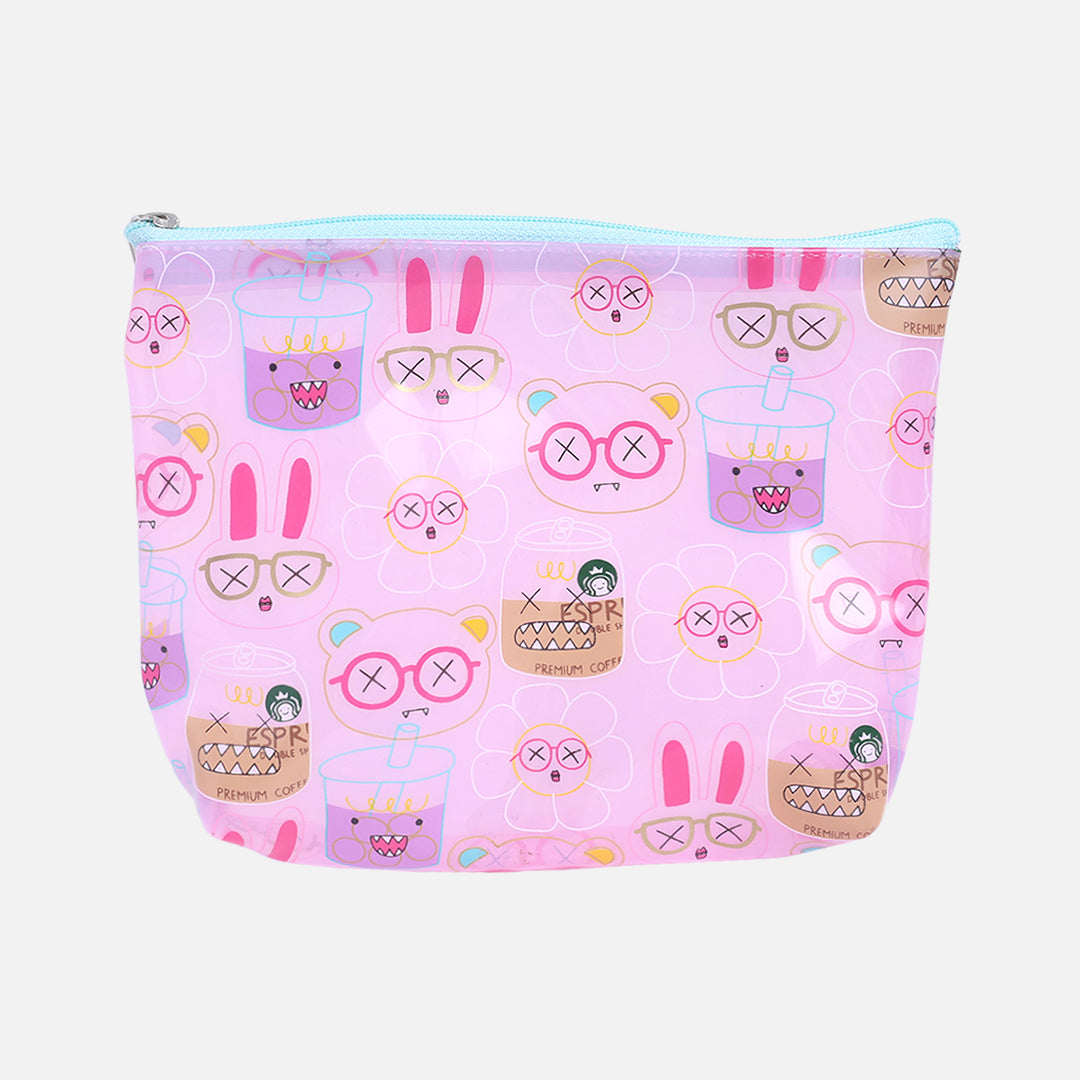 Stroberi Clear Line Color Pouch Series