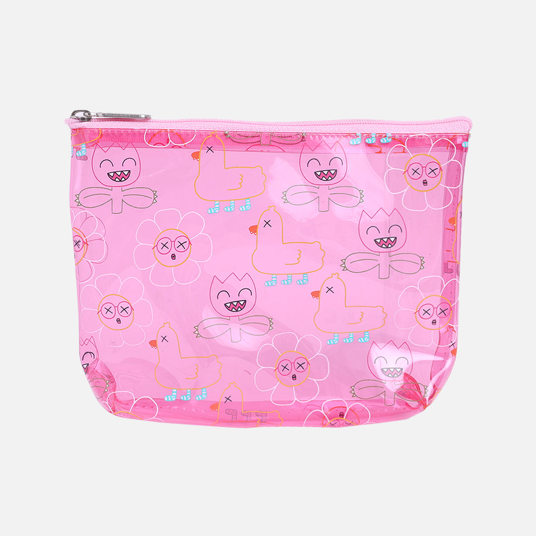 Stroberi Clear Line Color Pouch Series