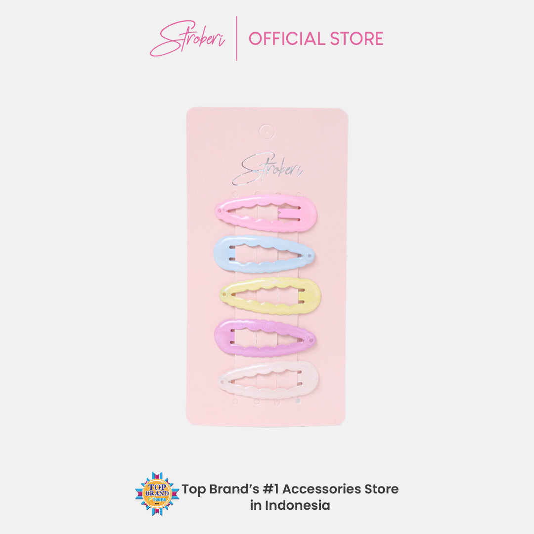 Stroberi Mini Hole Pastel Set Hair Clip