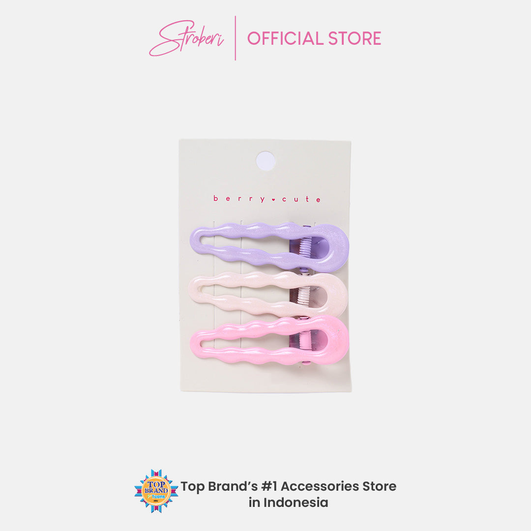 Stroberi Hole Pastel Set Hair Clip