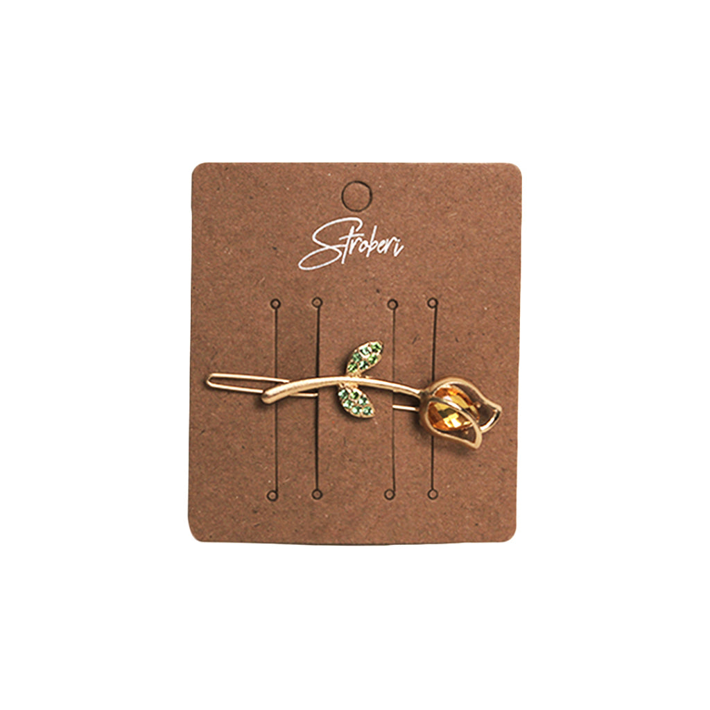 Stroberi Rhinestone Flower & Butterfly Set Hair Clip
