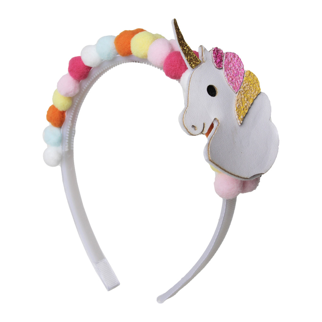 Stroberi Unicorn Crown & Pompom Headband