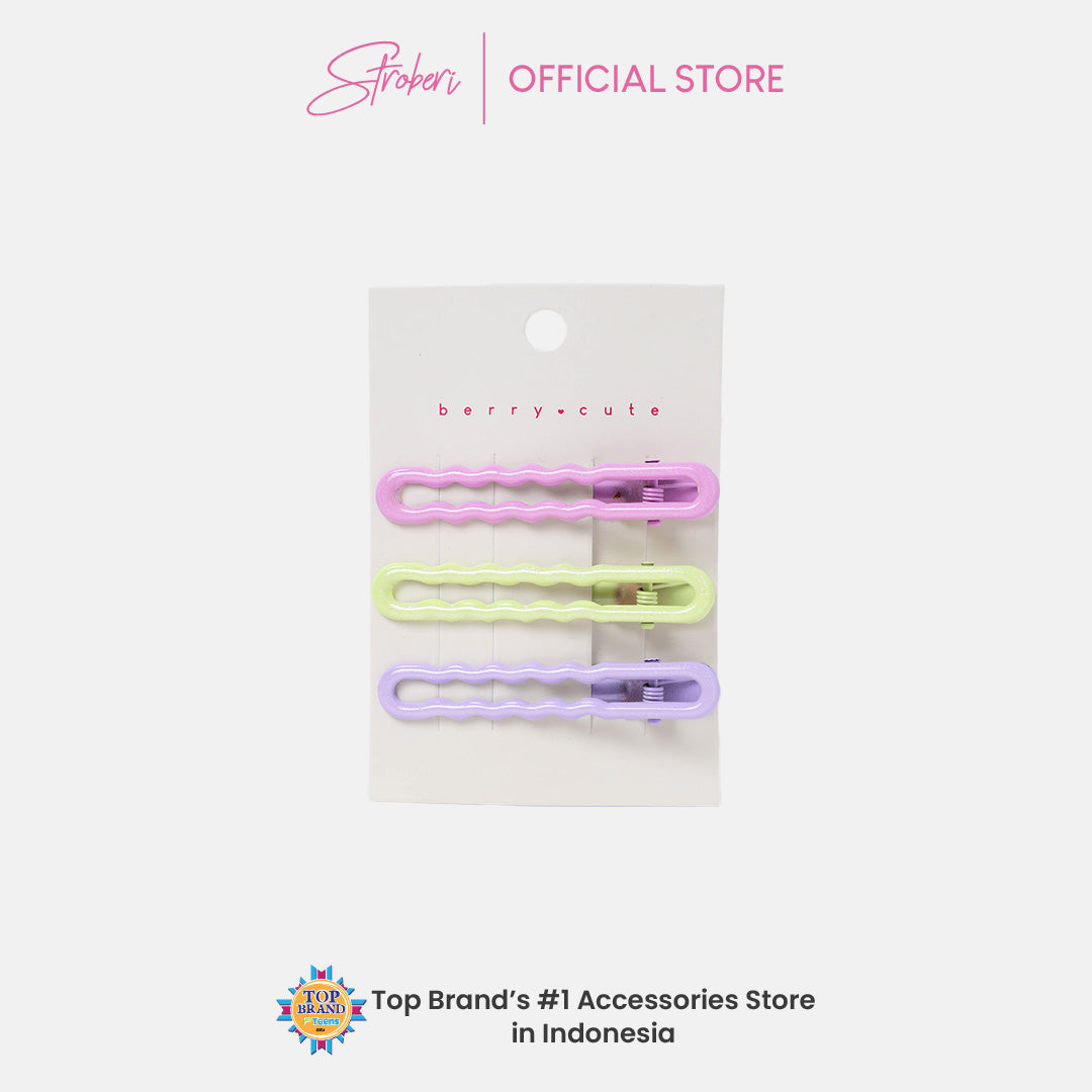 Stroberi Hole Pastel Set Hair Clip