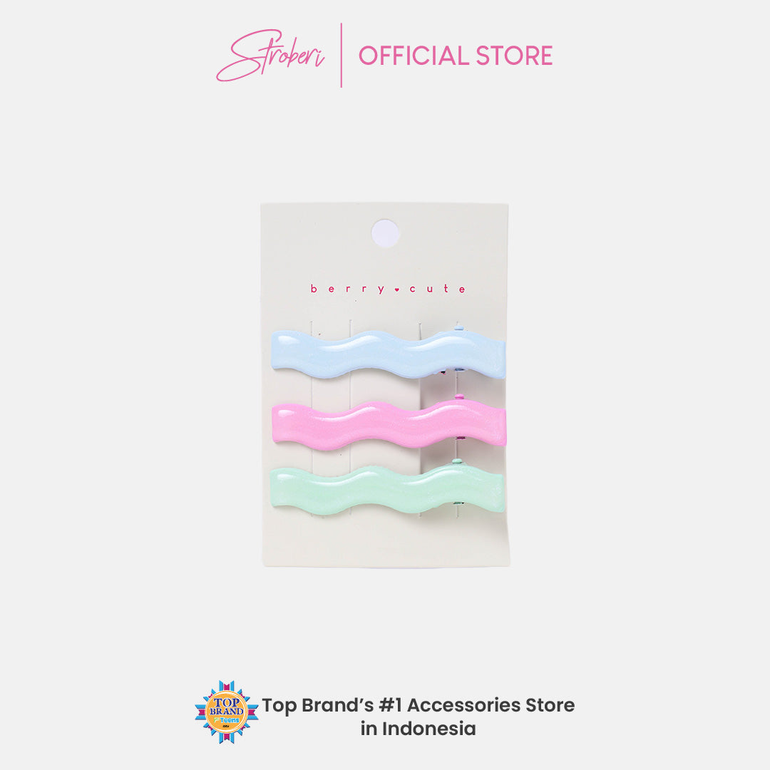 Stroberi Hole Pastel Set Hair Clip