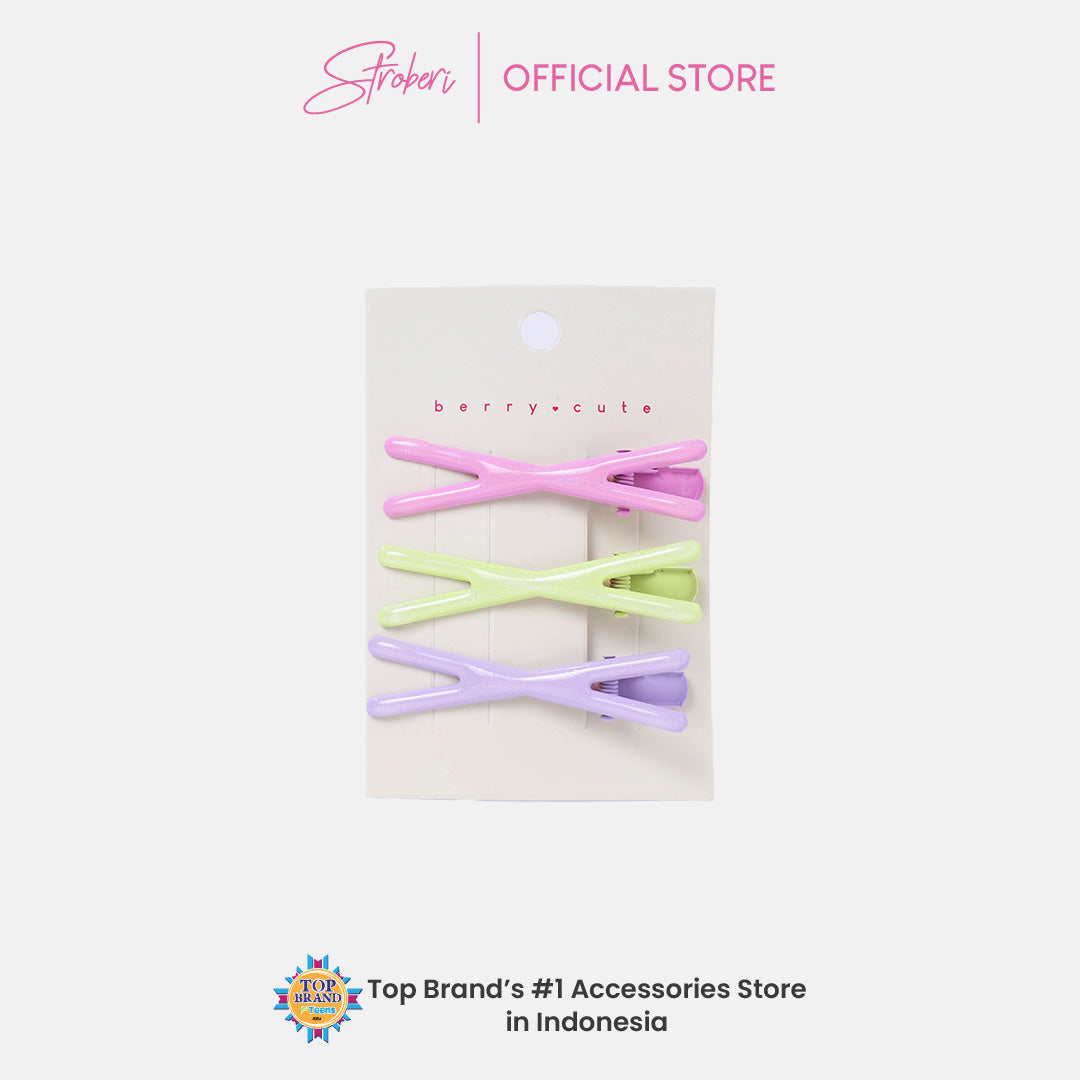 Stroberi Hole Pastel Set Hair Clip