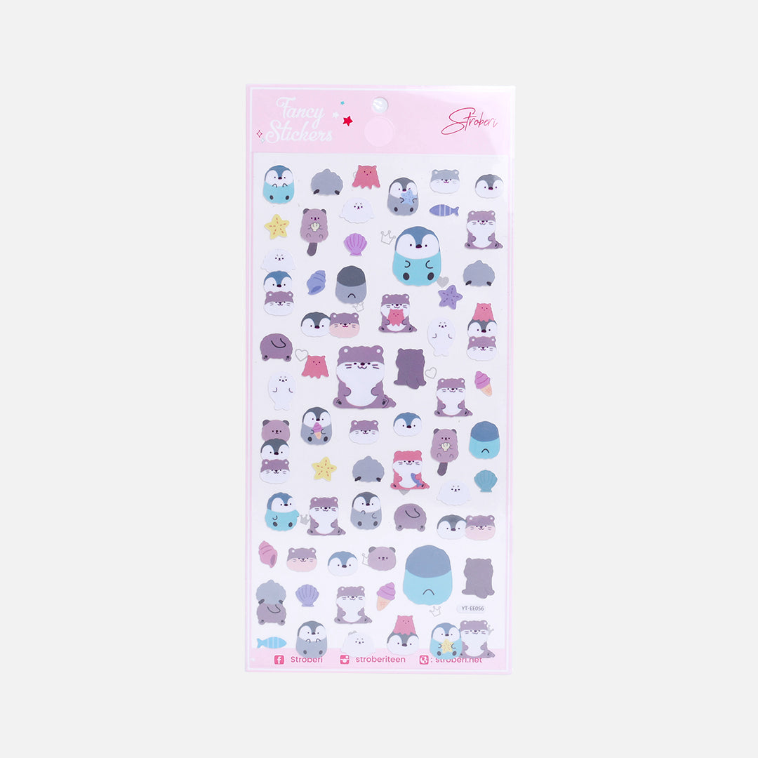 Stroberi Cute Animal Sticker