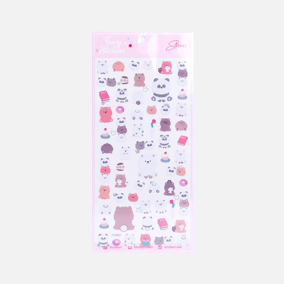 Stroberi Cute Animal Sticker