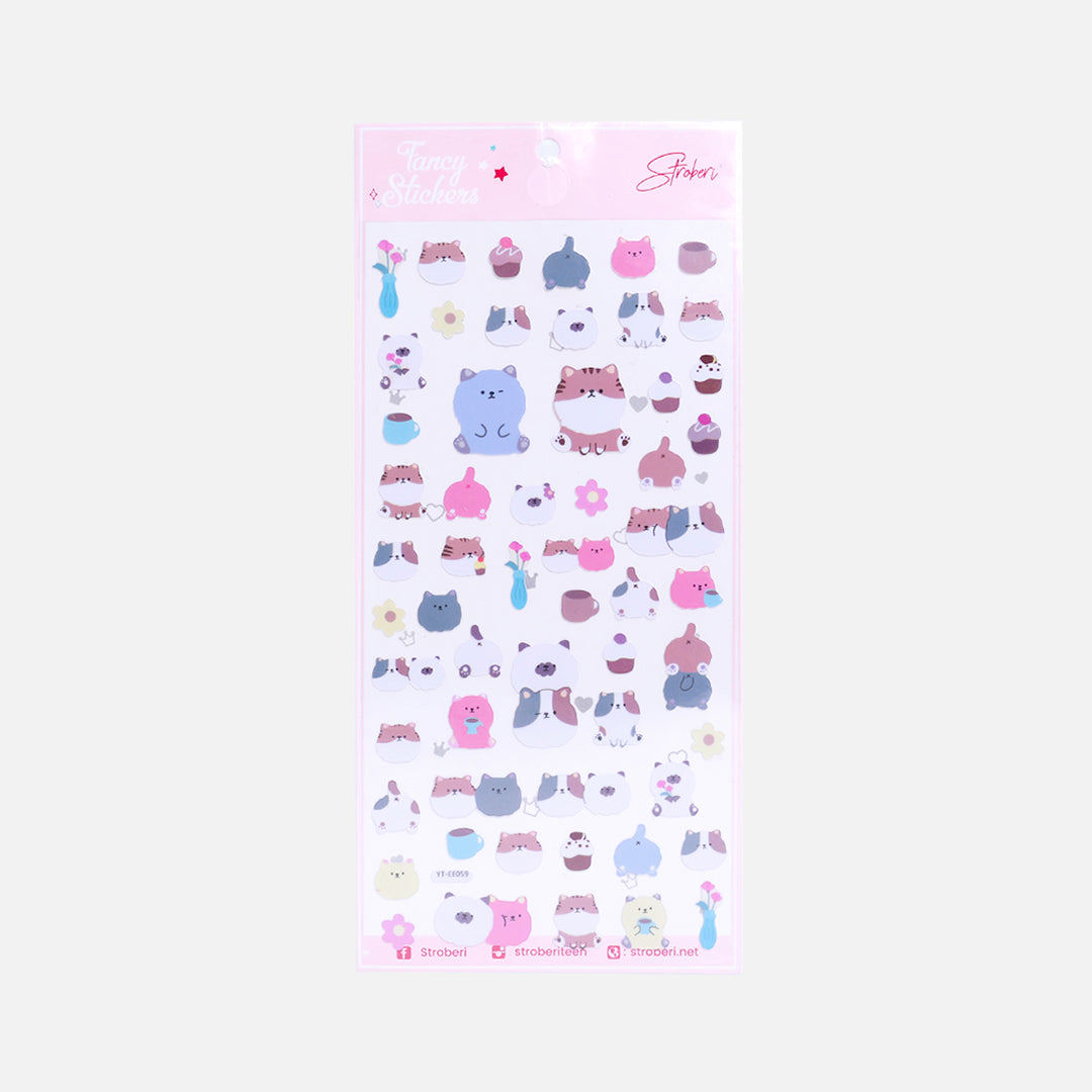 Stroberi Cute Animal Sticker