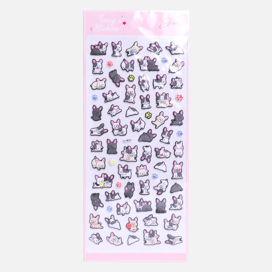 Stroberi Cute Animal Sticker Puffy