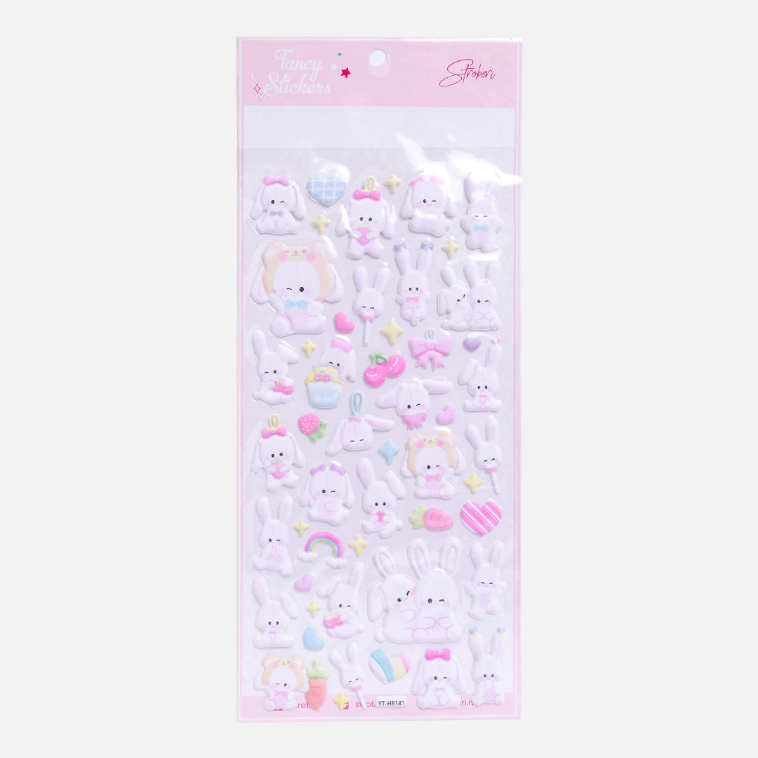 Stroberi Cute Animal Sticker Puffy