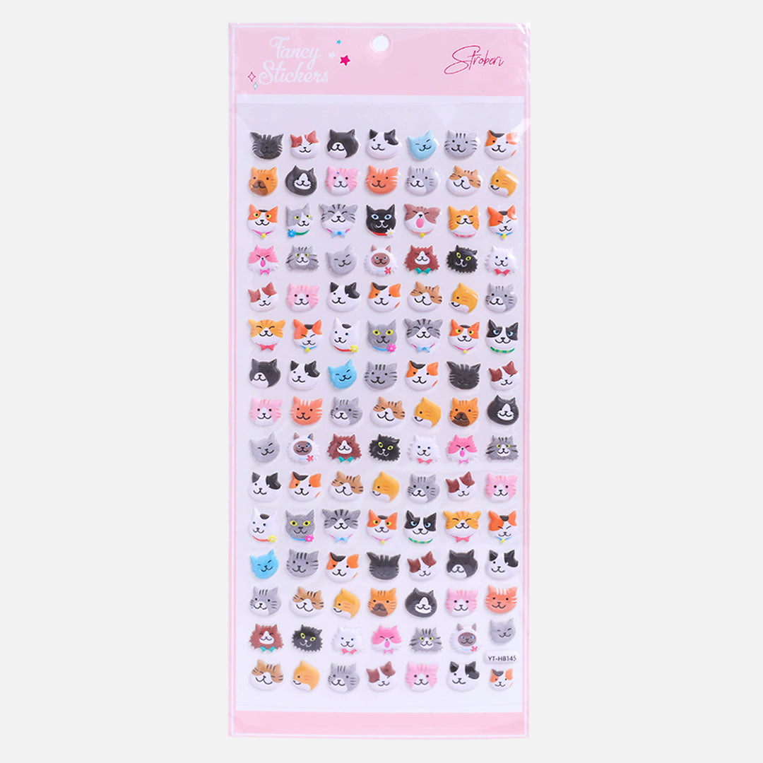 Stroberi Cute Animal Sticker Puffy