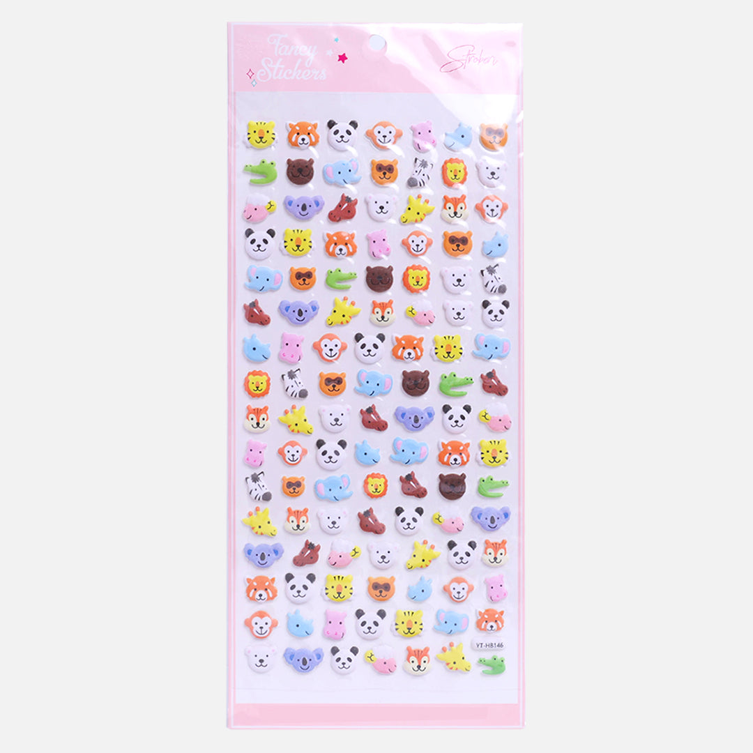 Stroberi Cute Animal Sticker Puffy