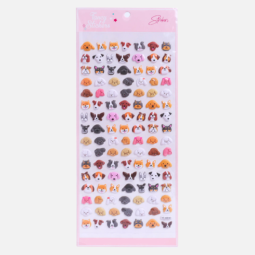 Stroberi Cute Animal Sticker Puffy