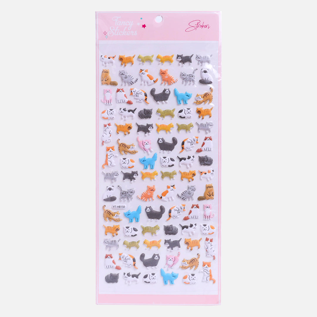 Stroberi Cute Animal Sticker Puffy