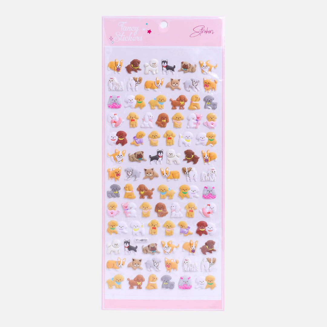 Stroberi Cute Animal Sticker Puffy