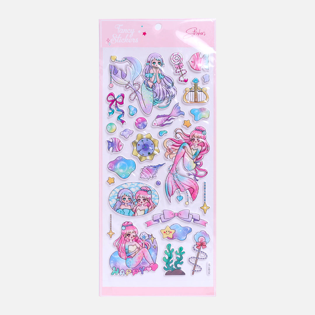Stroberi Cute Animal Sticker Puffy