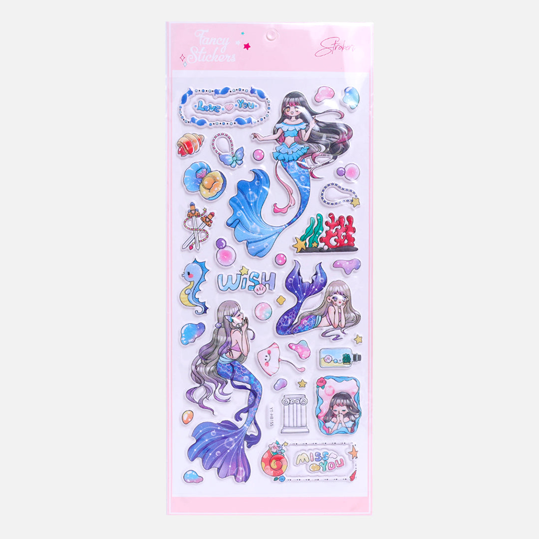 Stroberi Cute Animal Sticker Puffy