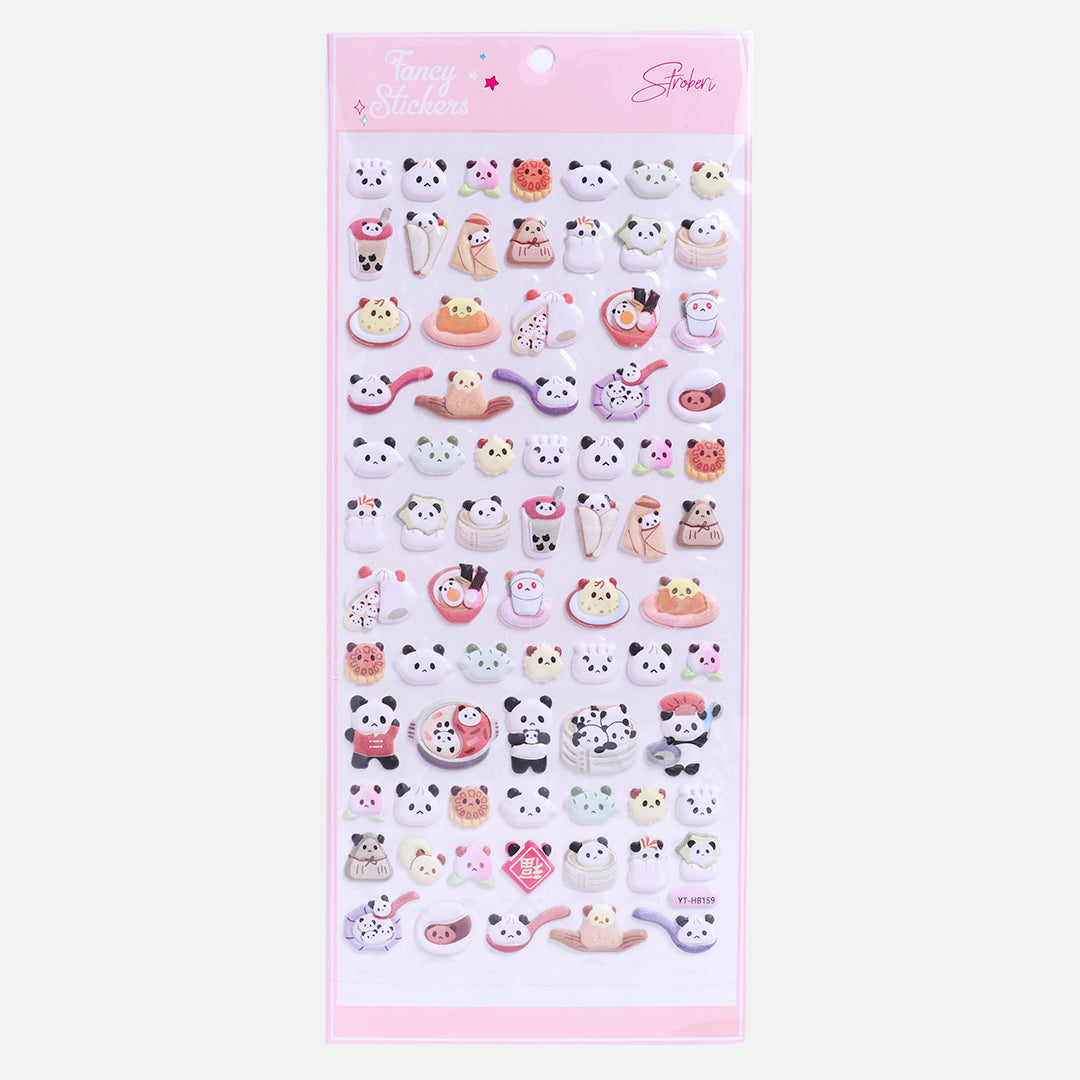 Stroberi Cute Animal Sticker Puffy