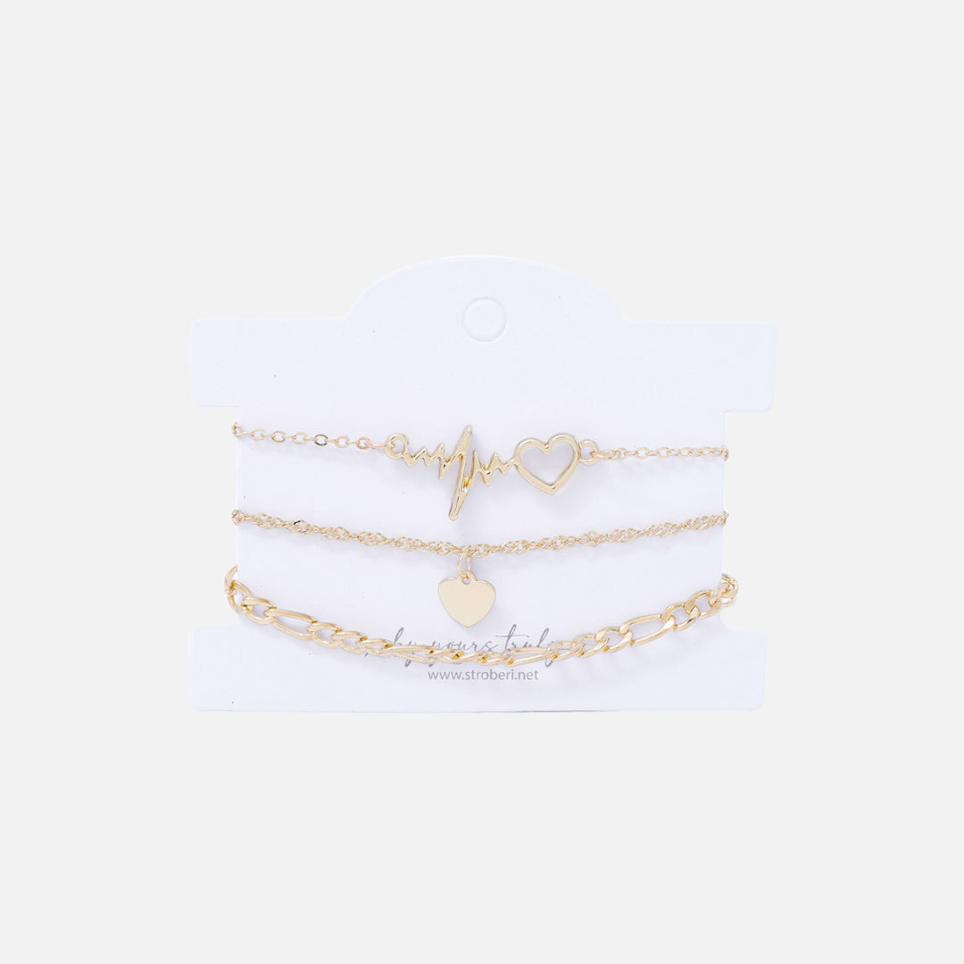 Stroberi Chain Bracelet Set