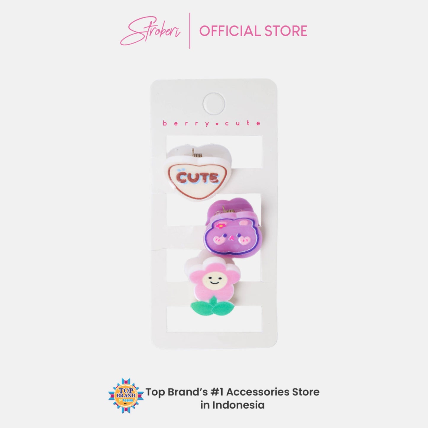 Stroberi Cuteness Overload Hair Clip Set