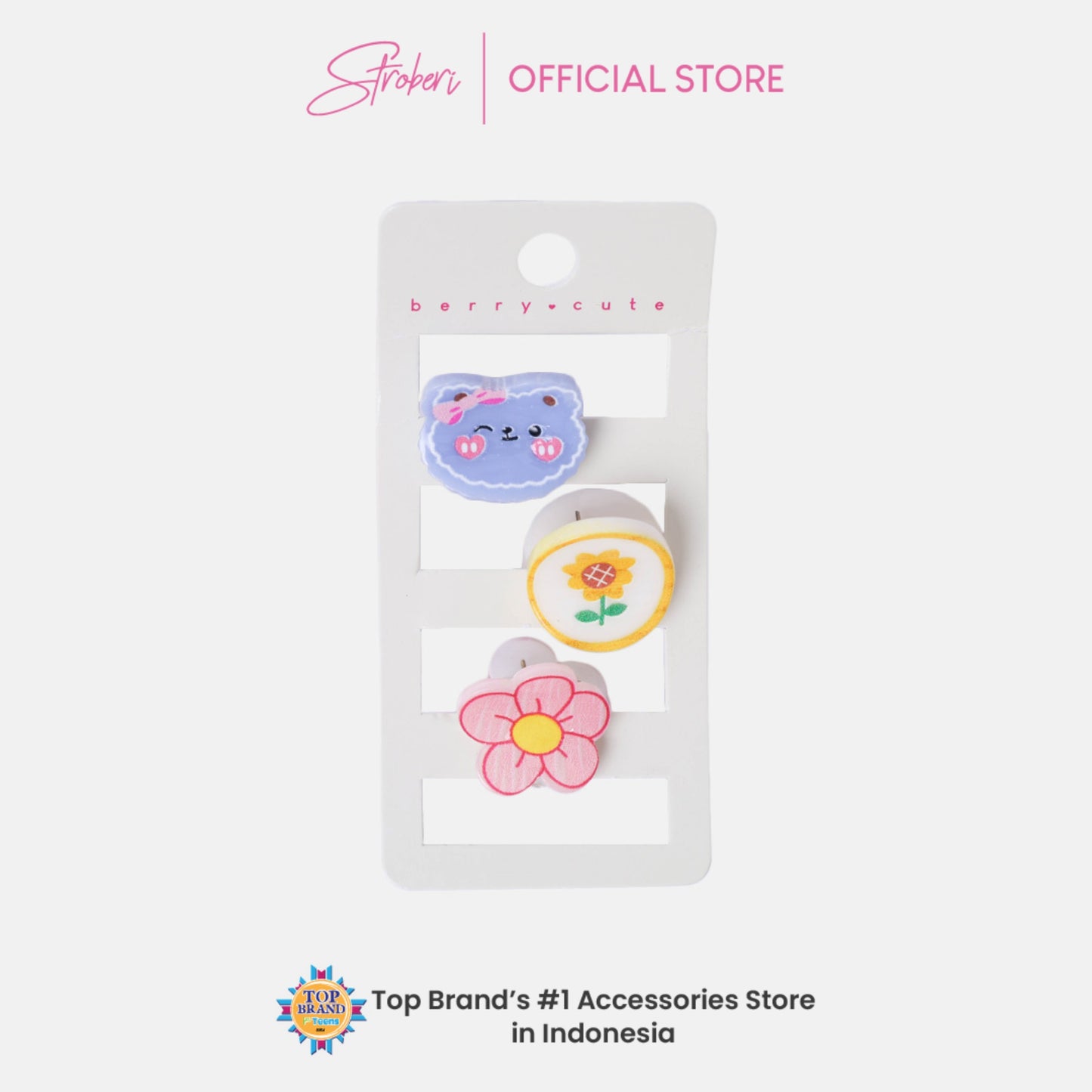 Stroberi Cuteness Overload Hair Clip Set