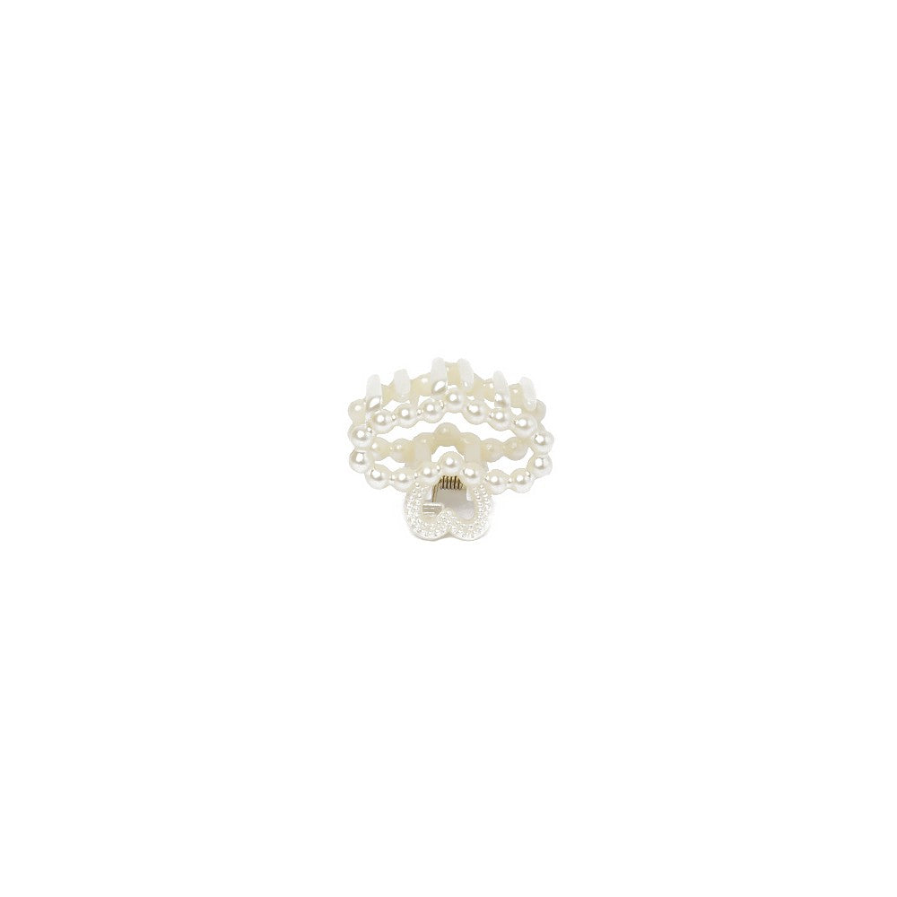 Stroberi Heart Pearl Small Hair Clip