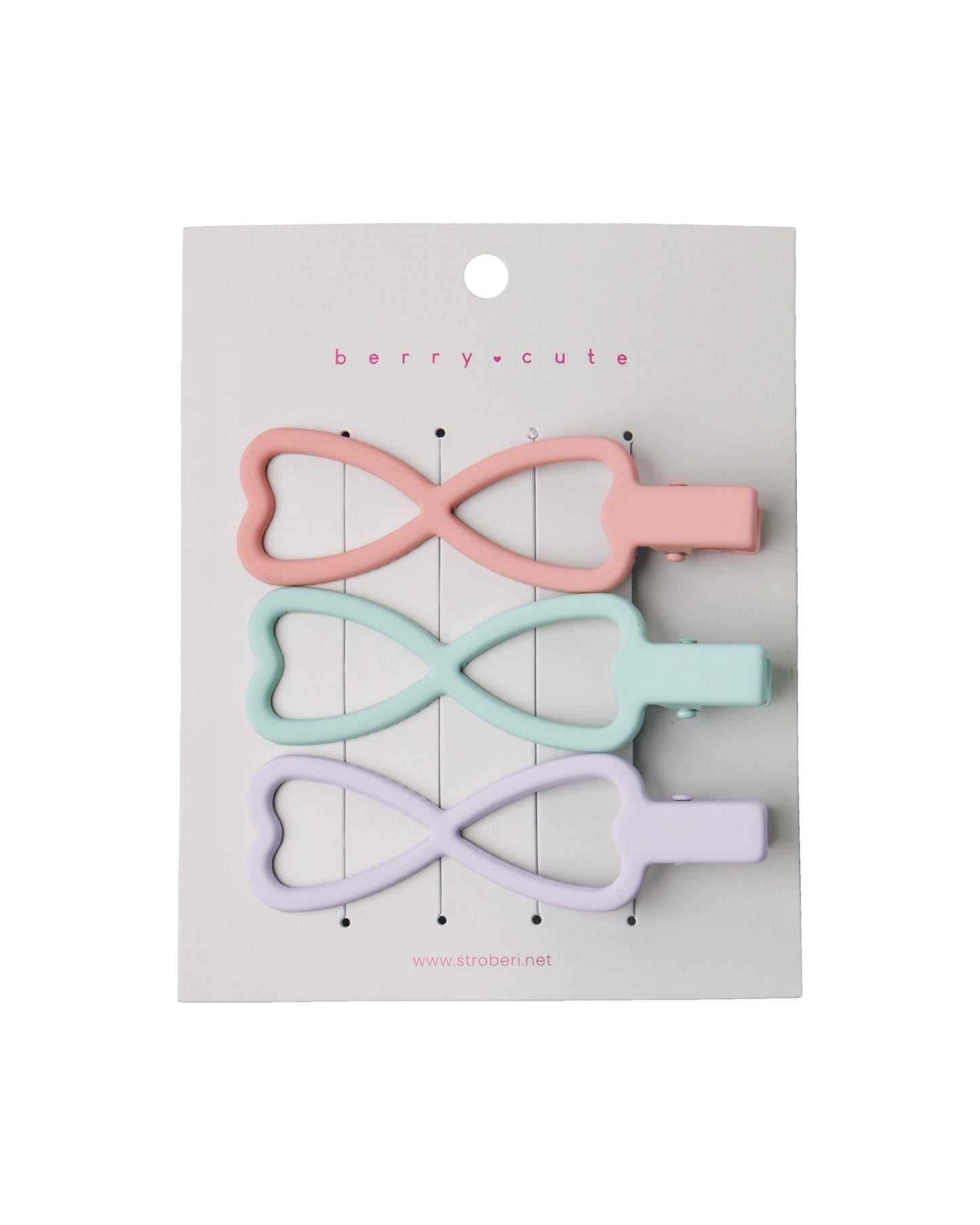 Stroberi Hole Pastel Set Hair Clip