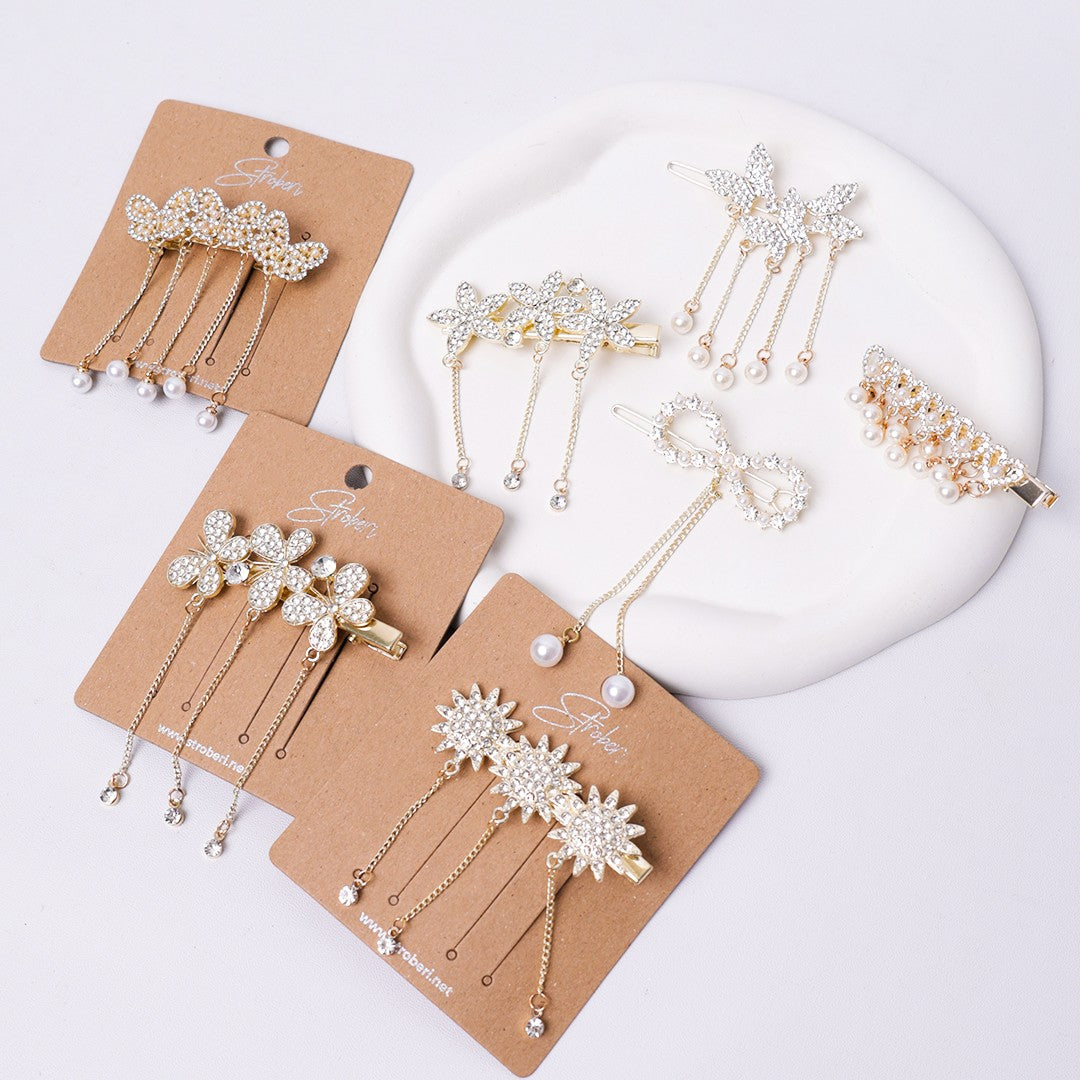 Stroberi Gold Hanging Hairclip Series