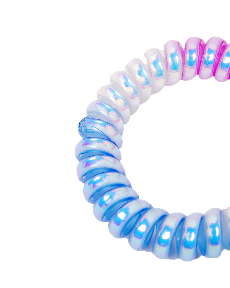 Stroberi Metallic Cable Mix Color Hair Tie
