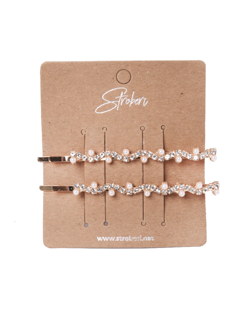 Stroberi Rhinestone Bobby Pin