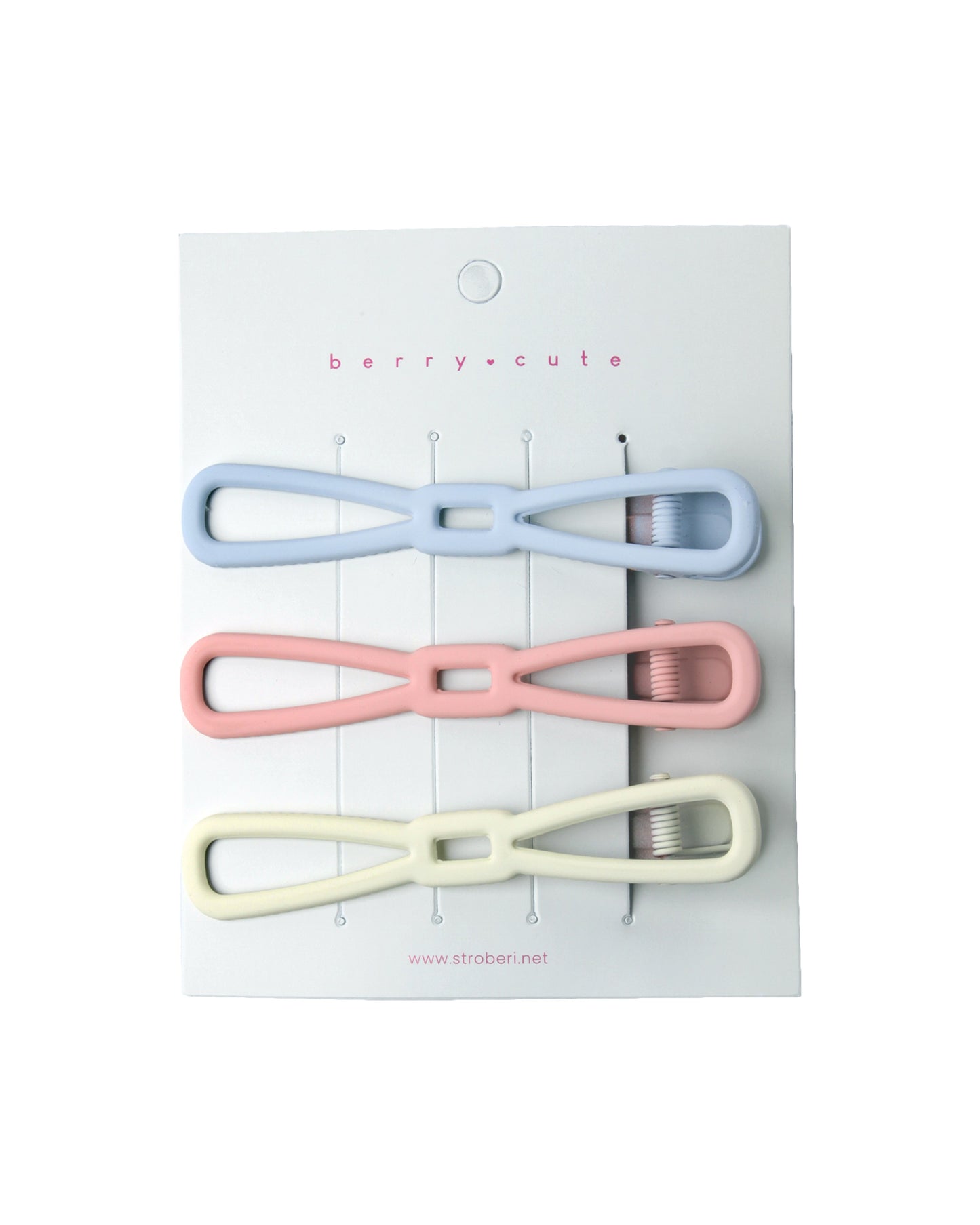 Stroberi Hole Pastel Set Hair Clip