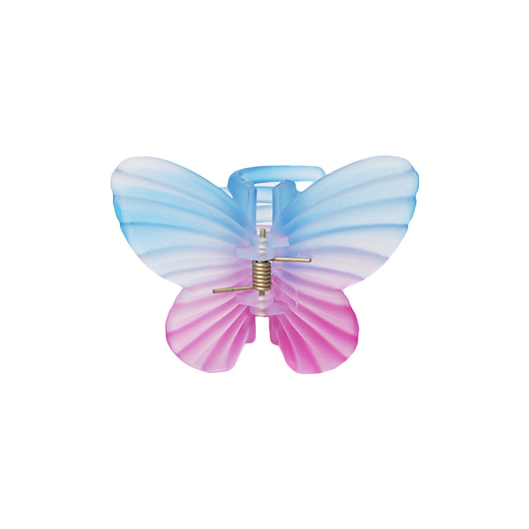 Stroberi Rainbow Color Butterfly & Flower Hair Clip