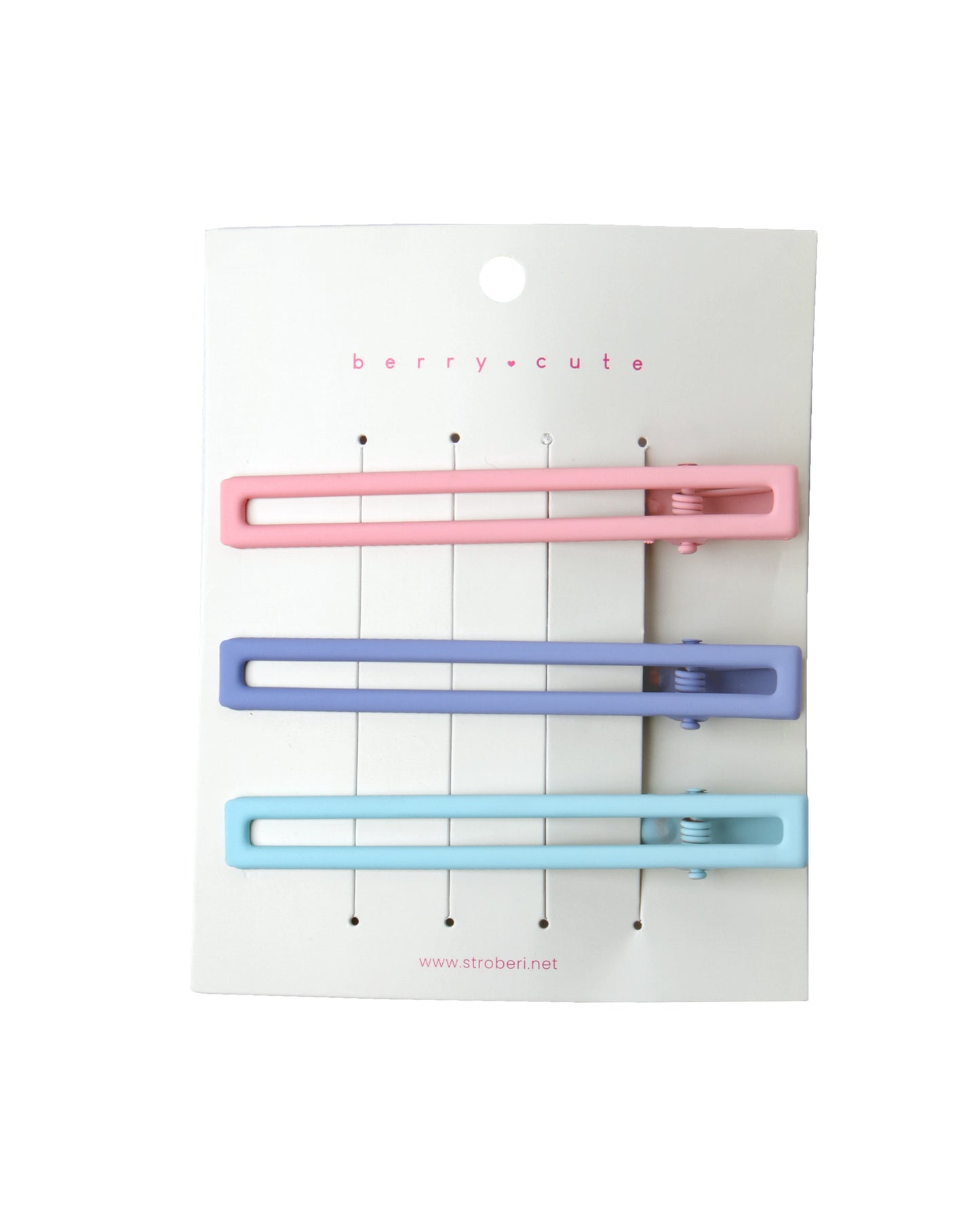 Stroberi Hole Pastel Set Hair Clip