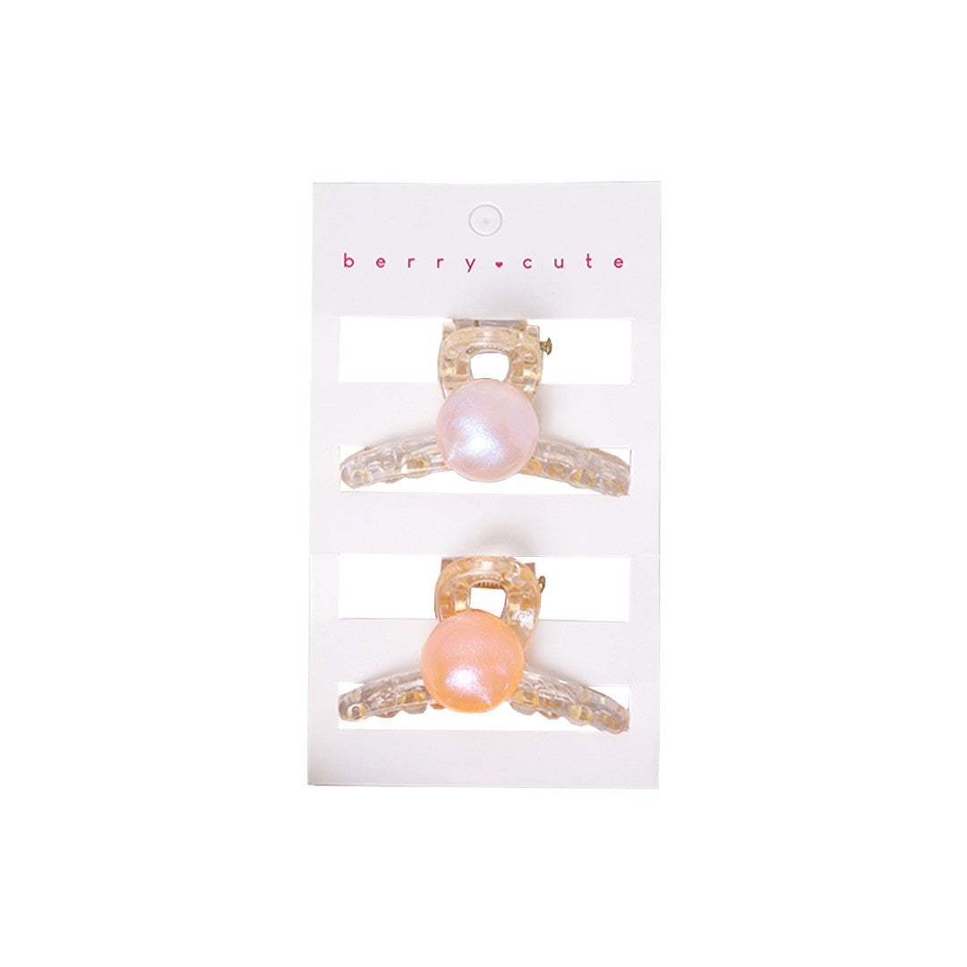 Stroberi Mini Transparent Metallic Hair Clip