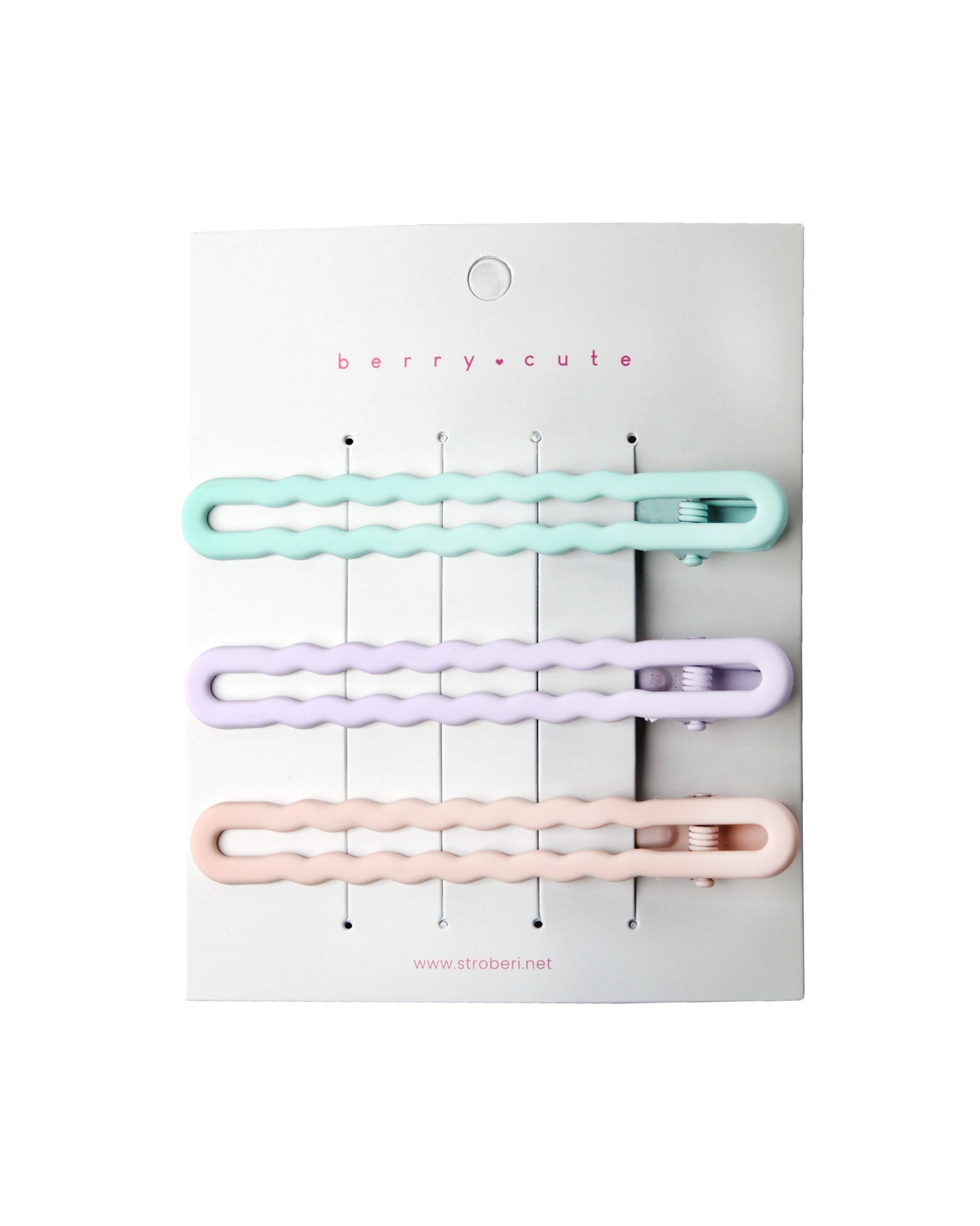 Stroberi Hole Pastel Set Hair Clip