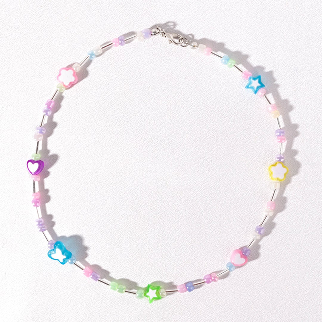 Stroberi Beads Colorful Necklace -1