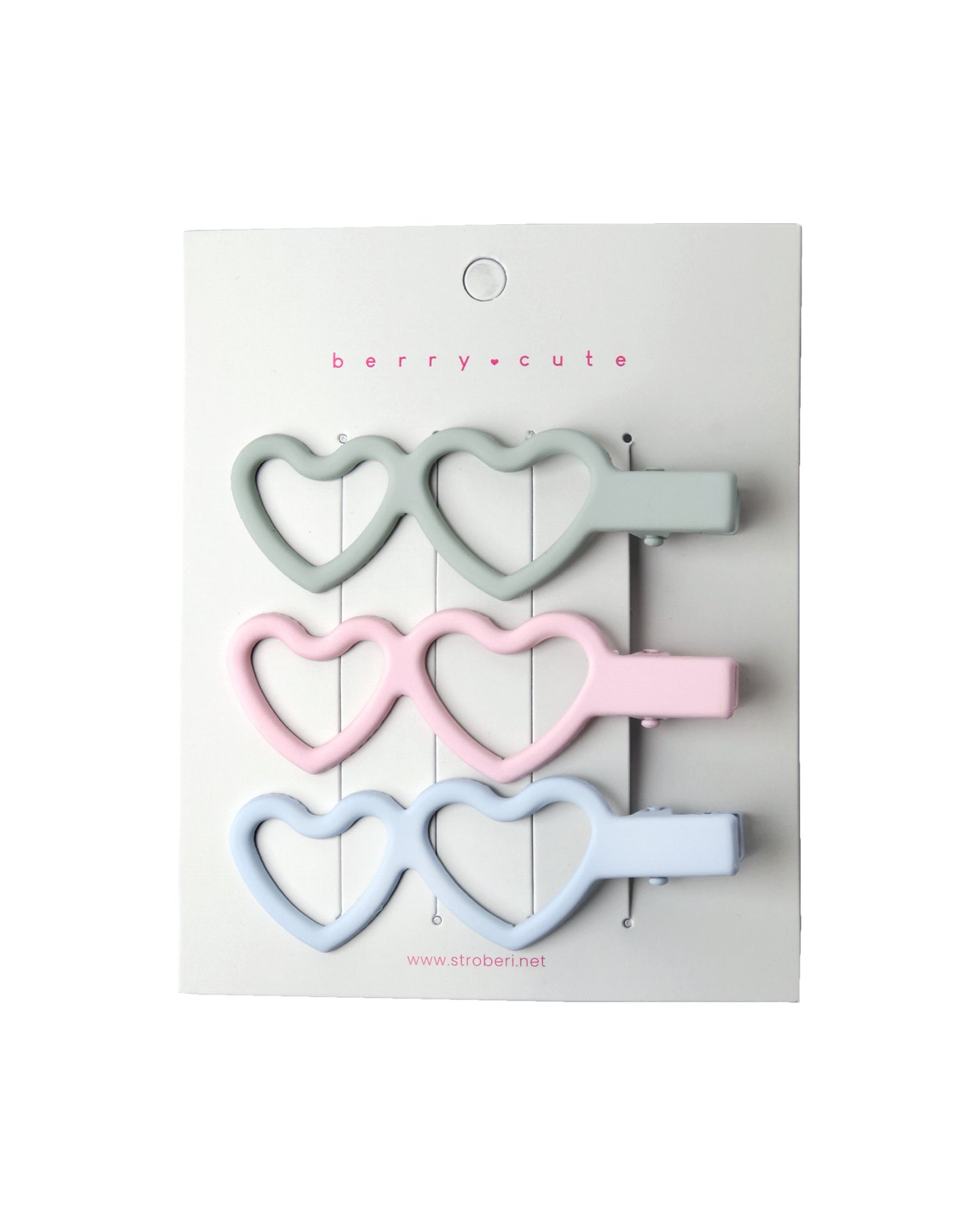 Stroberi Hole Pastel Set Hair Clip