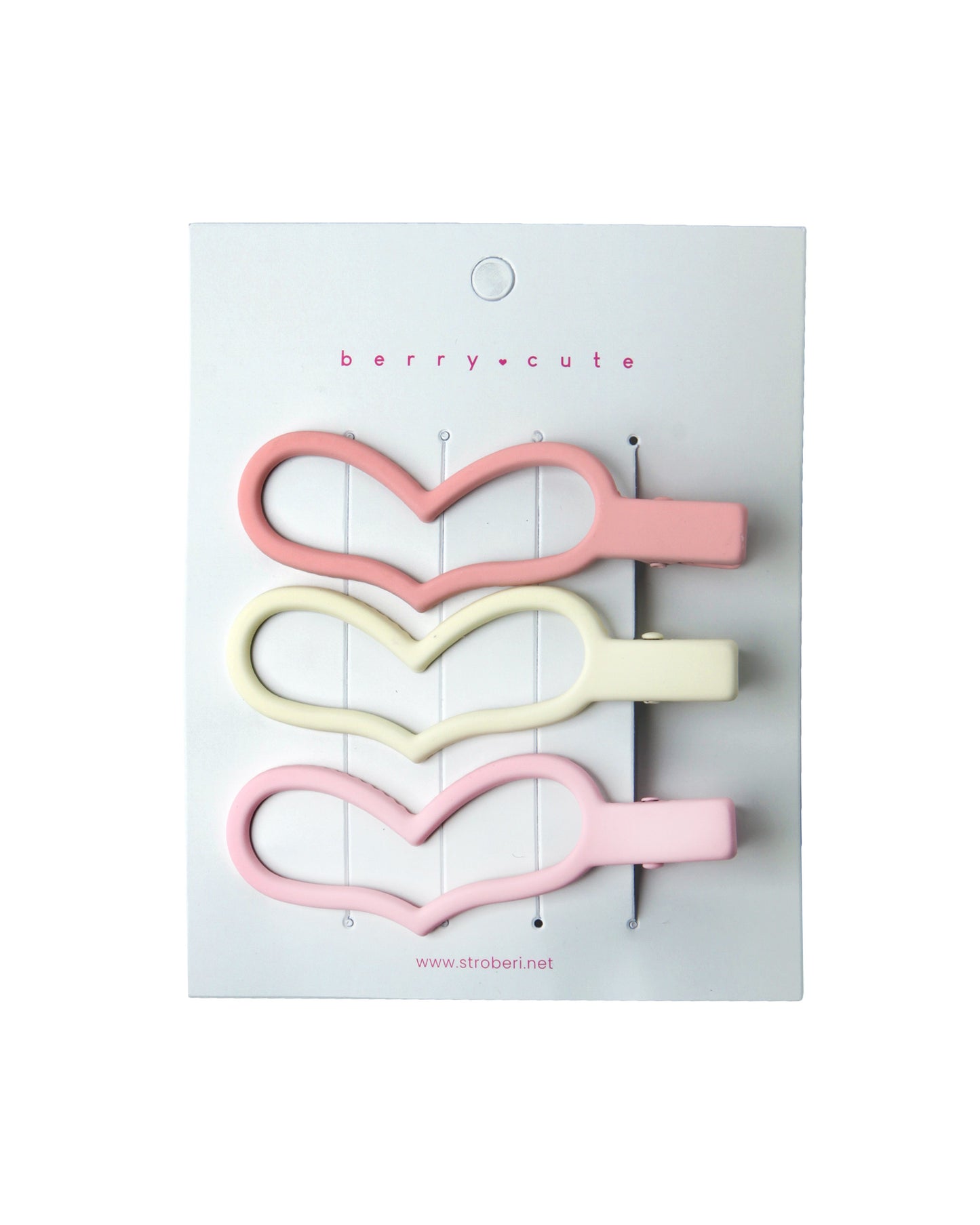 Stroberi Hole Pastel Set Hair Clip