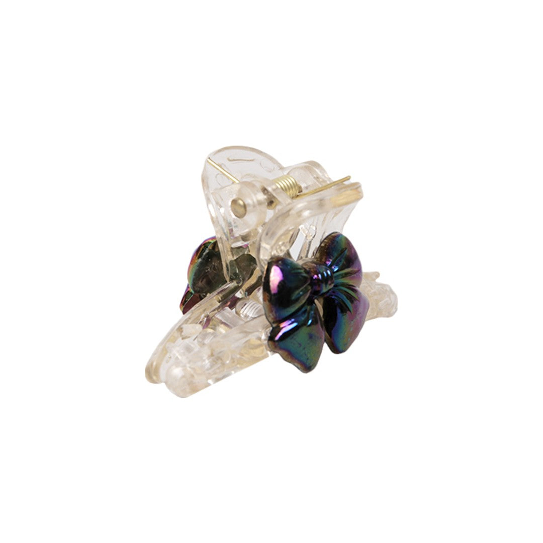 Stroberi Mini Transparent Metallic Hair Clip
